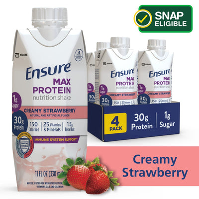 Ensure Max Protein Nutrition Shake, Creamy Strawberry, 11 fl oz - KatyMedSolutions