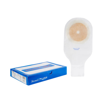 Securi-T Ostomy Pouch Drainable One-Piece System 12"L 1pc System Transparent 7600002, 10 Ct- KatyMedSolutions