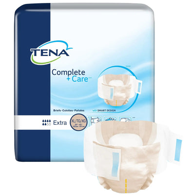 TENA Complete + Care Extra Unisex Adult Incontinence Brief Disposable X-Large Beige