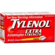 Tylenol Acetaminophen Pain Relief, 24 Caplets per Bottle