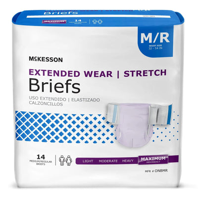 McKesson Unisex Adult Extended Wear Incontinence Brief , Beige , Lavender