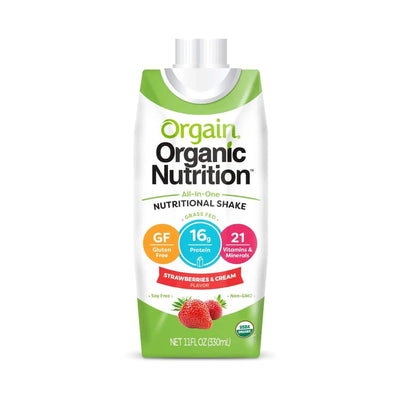 Orgain Organic Strawberry Oral Supplement, 11 oz. Carton