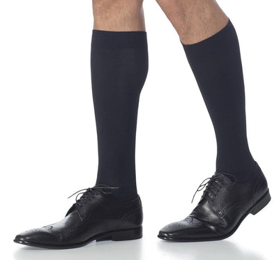 Sigvaris Style 822 Men's Microfiber Socks - 20-30 mmHg Long Black XX- KatyMedSolutions