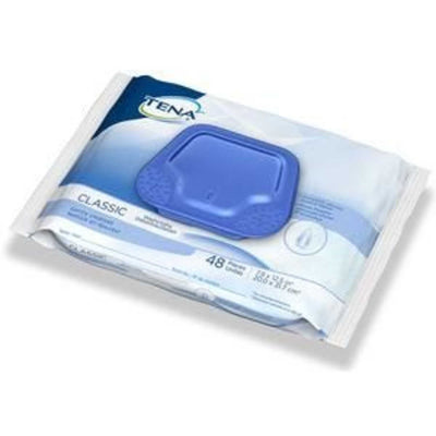 TENA Classic Washcloths: 48 Count, 8" x 12-1/2", Mildly Scented- KatyMedSolutions