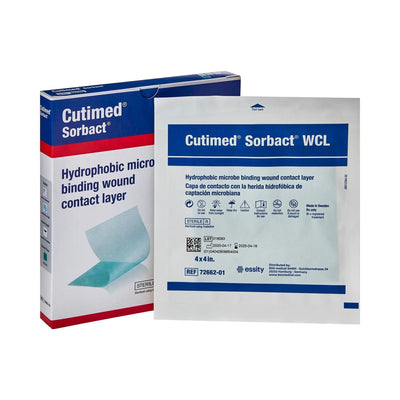 Cutimed Sorbact WCL Antimicrobial Wound Contact Layer Dressing, 4 x 4 Inch