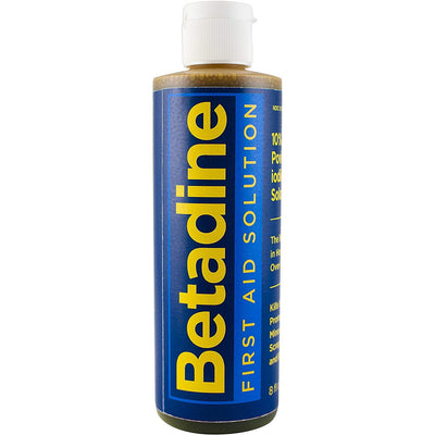 Betadine First Aid Solution Bottle Povidone Iodine Antiseptic, 8 oz - KatyMedSolutions
