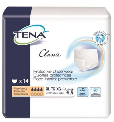 Tena Classic Adult Incontinence Brief, XL, 60-64 Inch-Pack of 14 - KatyMedSolutions