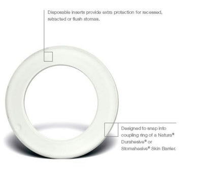 Sur-Fit Natura 2-piece Convex Insert Disposable, 1'' ID, Box of 5