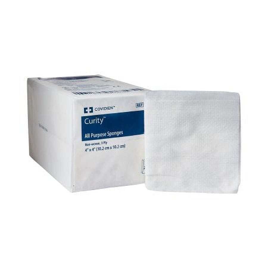 Covidien 9134 Curity Non-Woven All-Purpose Sponge, Non-Sterile, 4" x 4", 3-ply (Pack of 200) - KatyMedSolutions