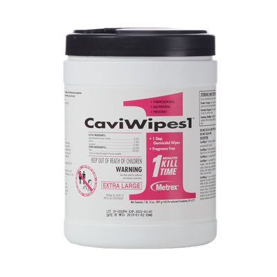 Metrex Research CaviWipes1 Surface Disinfectant Wipe, X-Large Canister
