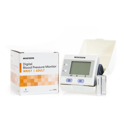 Home Automatic Digital Blood Pressure Monitor McKesson Brand One Size Fits Most Cuff Nylon Cuff Desk Model