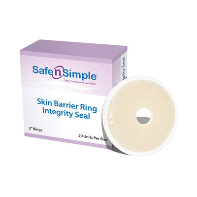Skin Barrier Ring Safe-n'Simple Integrity Moldable, Standard Wear Adhesive without Tape Without Flange Universal System Hydrocolloid 2 Inch Diameter