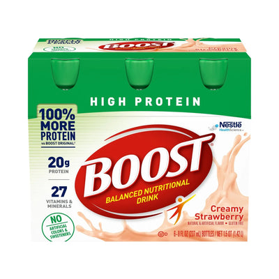 Boost High Protein Strawberry Oral Supplement, 8 oz. Bottle, 6 Per Pack