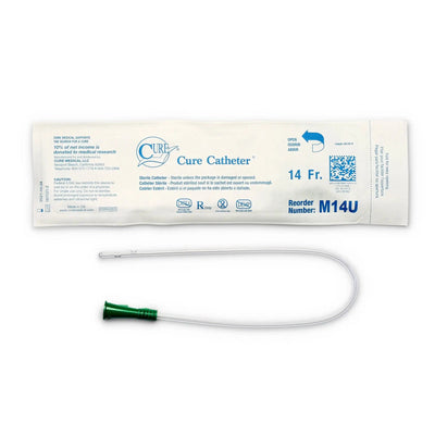 Cure Catheter Urethral Catheter, 14 Fr., Male, Straight