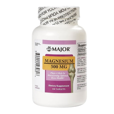 Major Magnesium Chloride Mineral Supplement, 100 Tablets per Bottle
