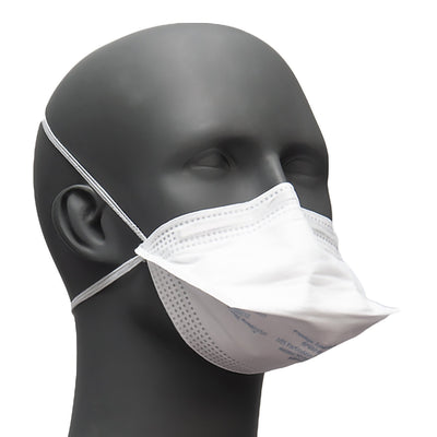 Prestige Ameritech ProGear Medical N95 Respirator mask, Made in USA Regular, Fluid Resistant 160mm, White, Case of 300 ea