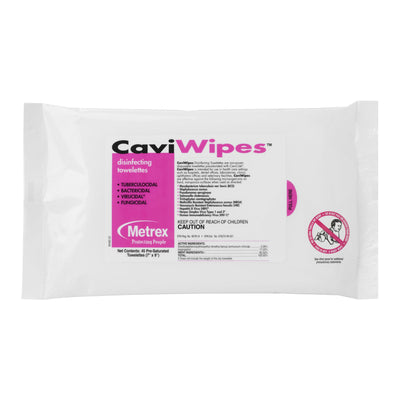 Metrex Research CaviWipes Surface Disinfectant Wipe, Flat Pack