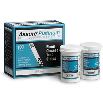 Assure Platinum Blood Glucose Test Strips  100 Test Strips Per Box - 500100