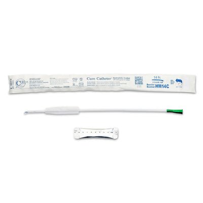 Cure Catheter Urethral Catheter, 14 Fr., Male, Coude