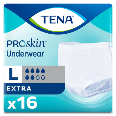 TENA Extra Absorbency Protective Underwear Large 45" - 58" (Pack of 16)