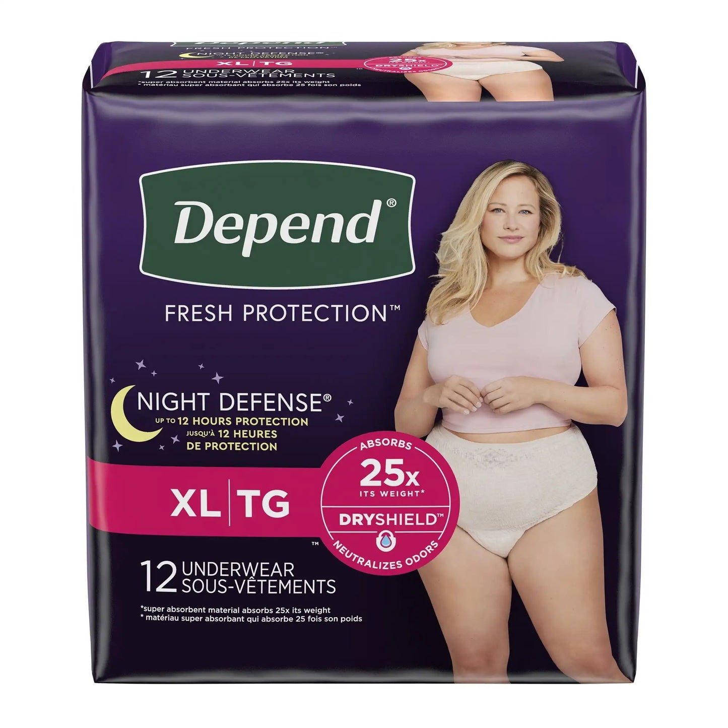 Depend Female Night Defense Adult Absorbent Underwear