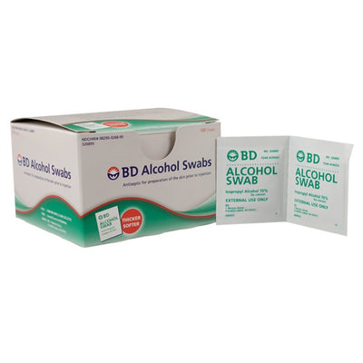 Alcohol Prep Pad BD 70% Strength Isopropyl Alcohol Individual Packet NonSterile