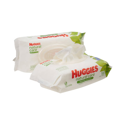 Baby Wipe Huggies Natural Care Soft Pack Unscented 56 Count