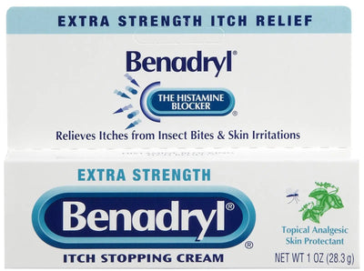 Benadryl Diphenhydramine HCl / Zinc Acetate Itch Relief, 1 oz. Tube