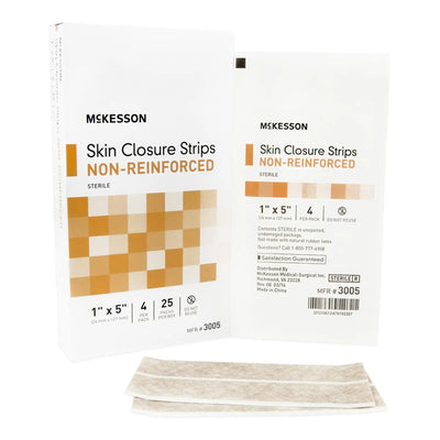 McKesson Skin Closure Flexible Strip 1 X 5 Inch Tan