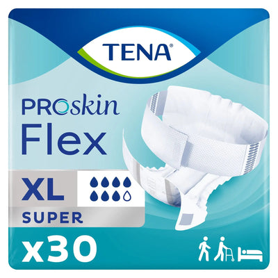 TENA ProSkin Unisex Adult Incontinence Belted Undergarment Flex Size 20 Gray