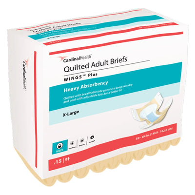 Wings Plus Quilted Heavy Absorbency Incontinence Brief  Extra Large