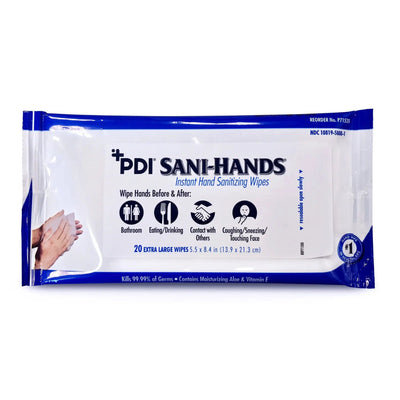 Sani-Hands Instant Hand Sanitizing Wipes, Resealable Softpack