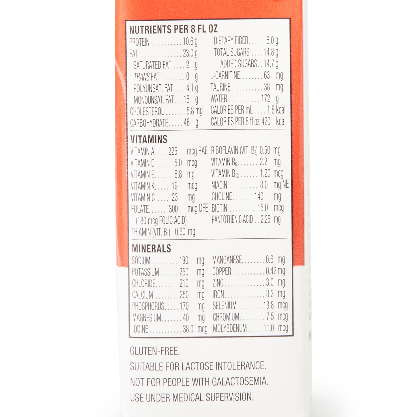 Suplena Homemade Vanilla, 8 oz. Institutional Carton