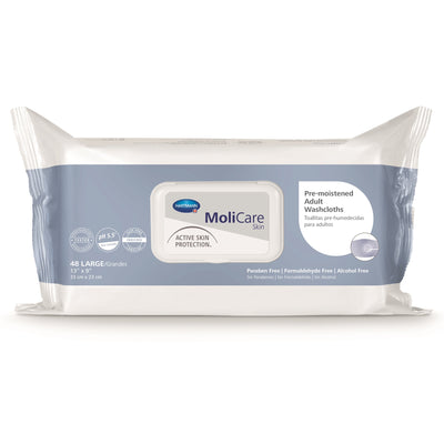 MoliCare Skin Pre-Moistened Adult Washcloth, 9" x 13"