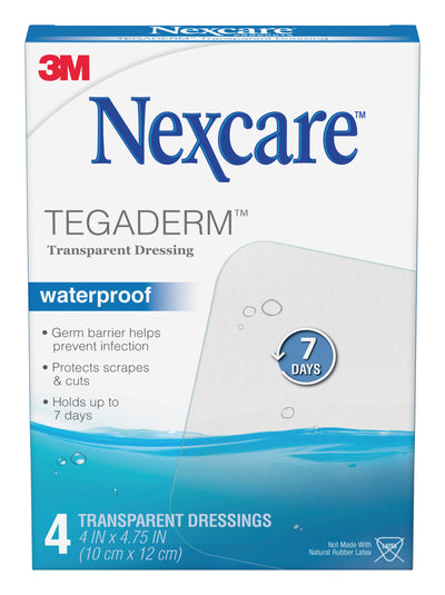 Nexcare Tegaderm Transparent Dressing 4" x 4-3/4"