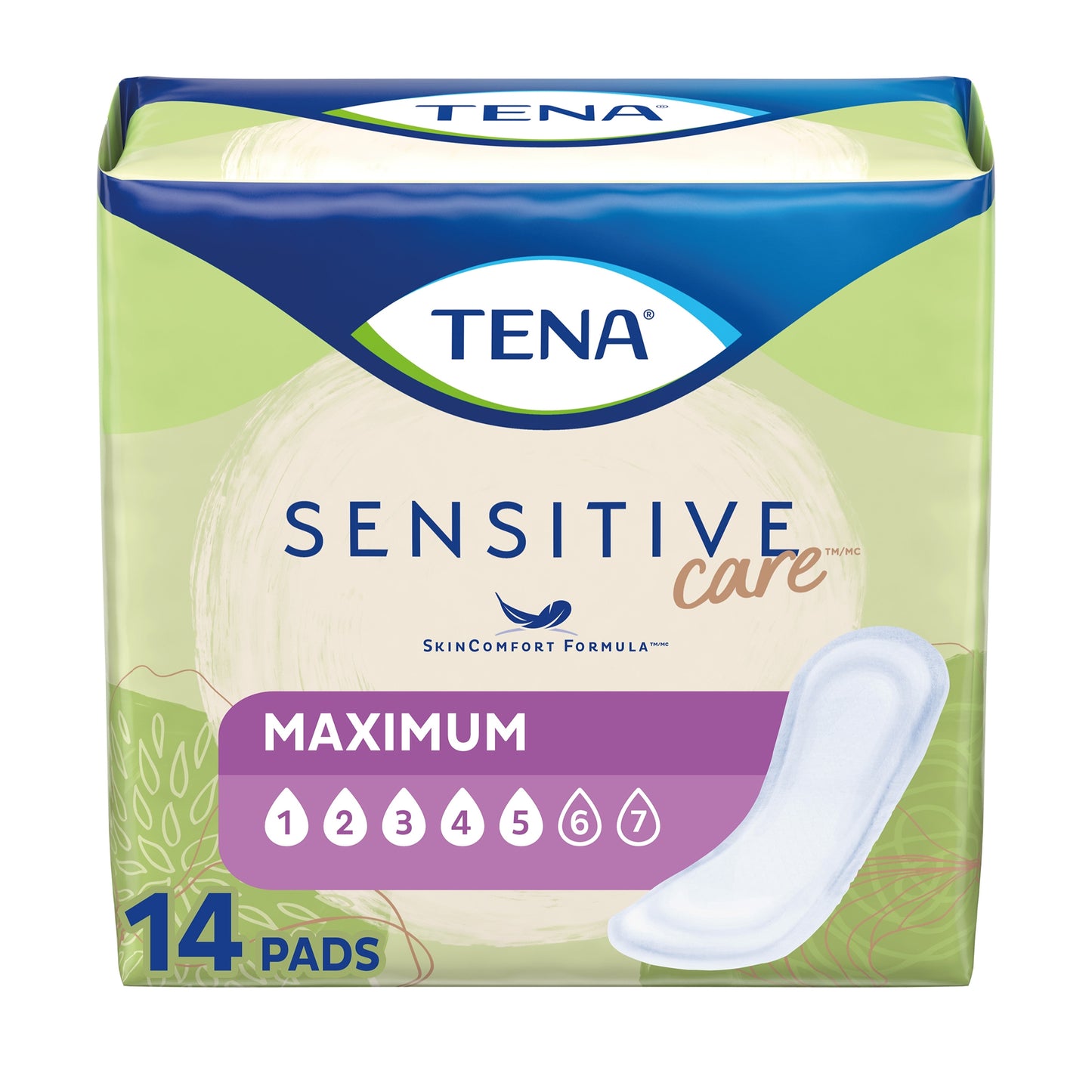 TENA Sensitive Care Maximum, Regular Pads, 13"