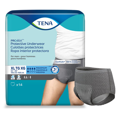 TENA ProSkin Protective Underwear for Men XL, 55" - 66" Waist