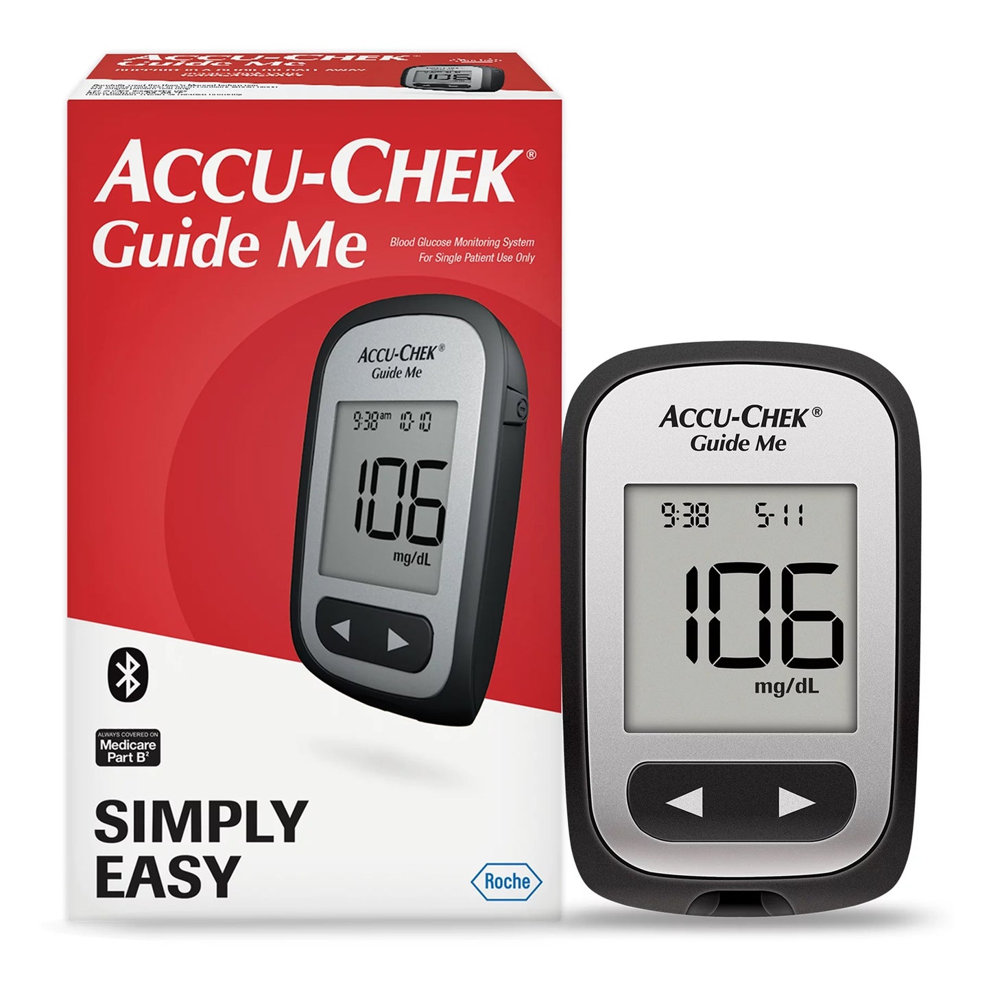 Roche Accu-Chek Guide Blood Glucose Test Strip, 25 Count