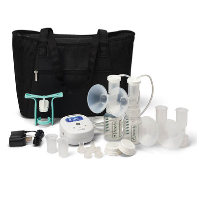 Ameda Mya Joy Double Electric Breast Pump with Large Tote and Accessories
