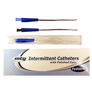 MTG Coude Tip Intermittent Catheter, 8 Fr, 10" Vinyl Catheter with Handling Sleeve