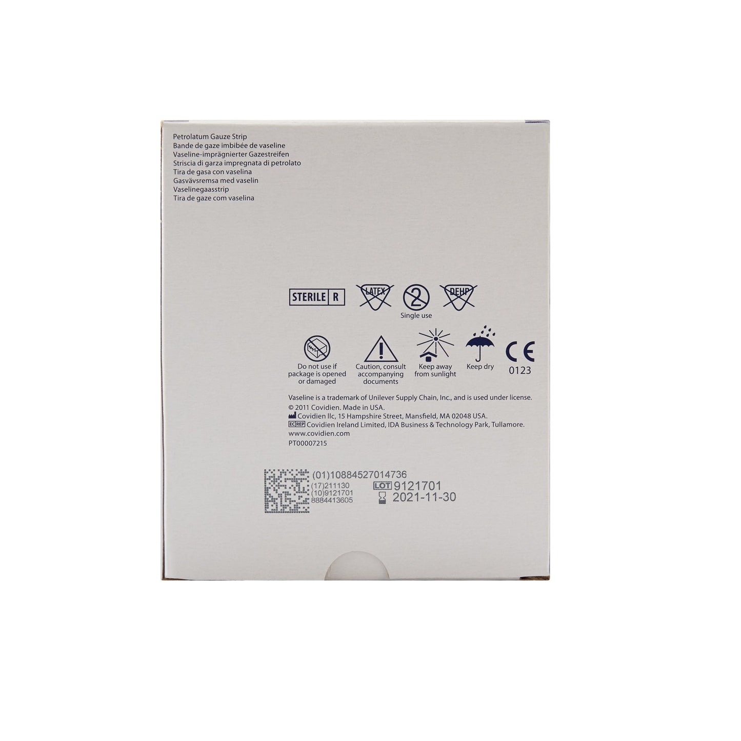 Vaseline Sterile Non-Adherent Petrolatum Gauze Strip 3" x 9"