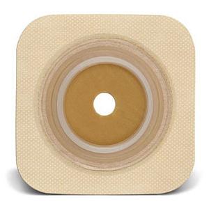 ConvaTec SUR-FIT Natura Stomahesive Cut-to-fit Flexible Wafer 4" x 4" Flange 1-1/2" Tan