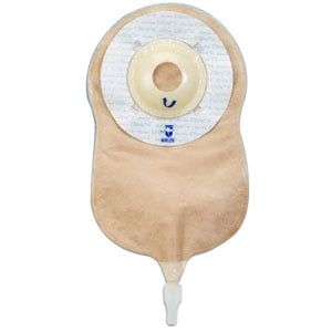 7/8 Opening, Shallow Convex w/Skin Shield Barrier Urostomy Pouches