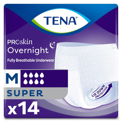 Tena Overnight Super Absorbent Underwear, Medium - 72235