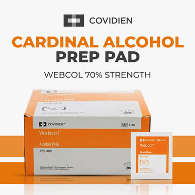 Cardinal Alcohol Prep Pad Webcol 70% Strength