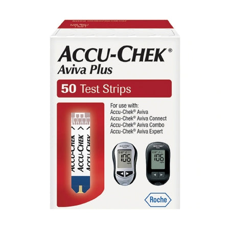 Roche Diabetes Care Blood Glucose Test Strips Accu-Chek Aviva Plus 50 Strips per Pack