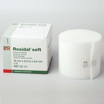 Lohmann Rauscher Rosidal Soft Foam Padding Bandage 4" x 1/6" x 2-5/4" yds, Washable, Latex-free