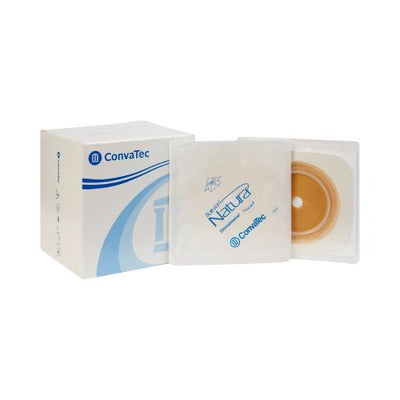 ConvaTec SUR-FIT Natura Stomahesive Cut-to-fit Flexible Wafer 4" x 4" Flange 1-1/2" Tan