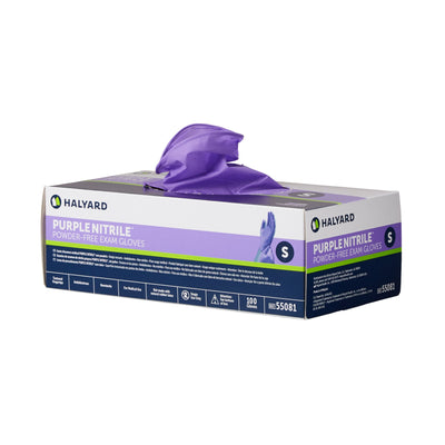 Safeskin Nitrile-XTRA Nitrile Exam Gloves Small Purple, 12" L, 80mm W, Powder-free, Latex-free (Box of 100)