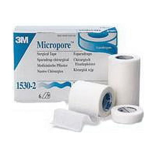 3M Micropore Hypoallergenic Paper Surgical Tape with Rayon Backing, Tan, Latex-Free 2" x 10 yds
